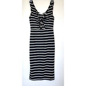 Herimbe Tu Black and White Striped Dress Women’s Small